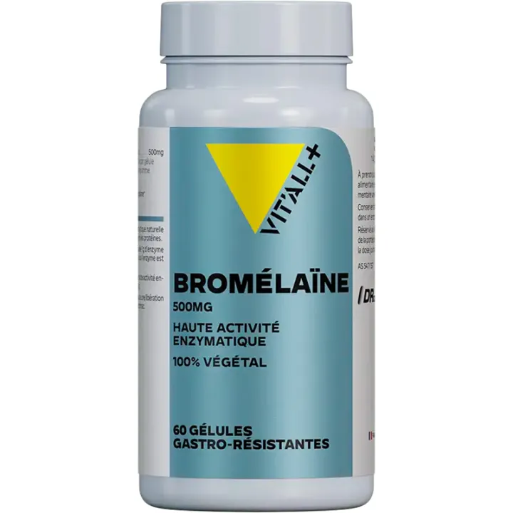 Vitall+ Bromelaïne 500mg Haute Activité Enzymatique 60 caps
