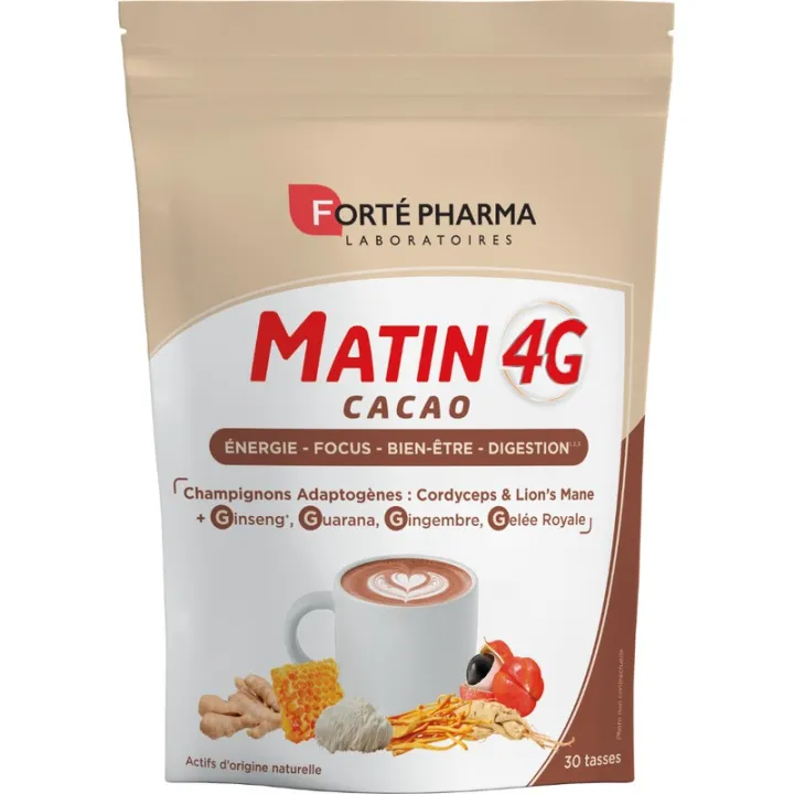 Forté Pharma Matin 4G Bebida en polvo, 30 tazas