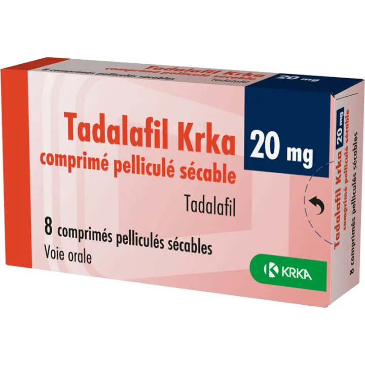 Tadalafil 20mg KRKA Traitement de la Dysfonction Érectile