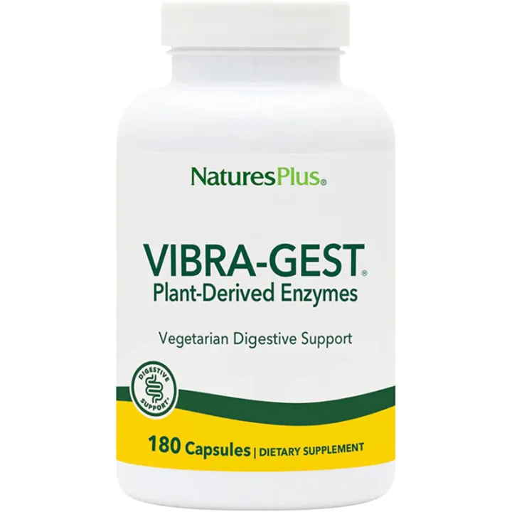 Vibra-Gest Natures-Plus - Enzimas digestivas 180 cápsulas