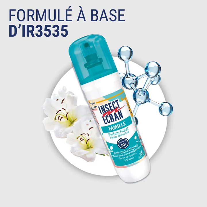 Repelente de mosquitos para toda a família, com aroma floral, Insect Ecran, spray, 100 ml