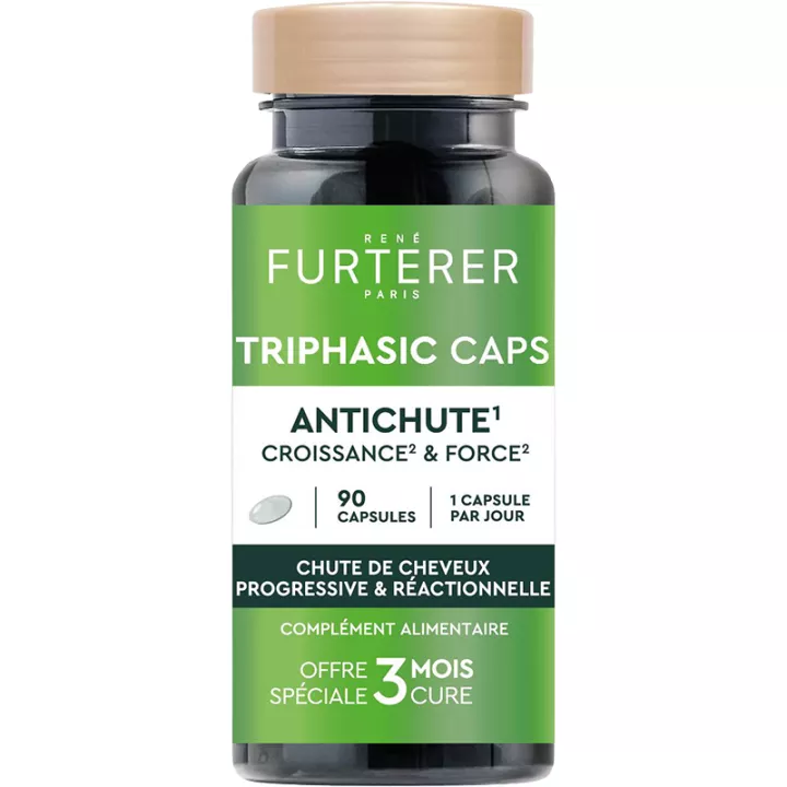 Rene Furterer Triphasic Caps Anti-Haarausfall-Behandlung Wachstum & Kraft 90 Kapseln