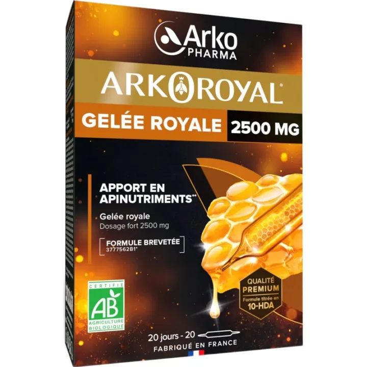 Arkoroyal Маточное молочко 2500 мг, органическое, 20 ампул