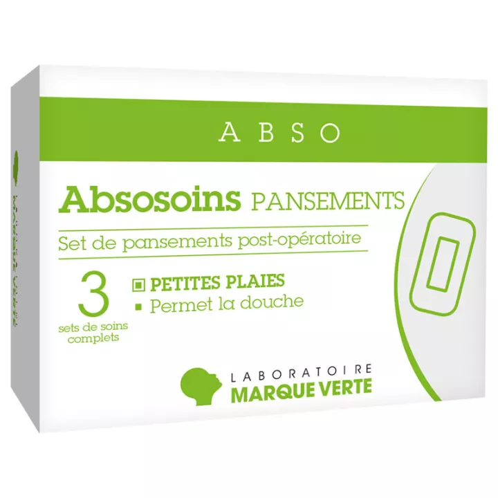 Absosoins Green Brand Set Postoperatorio Pequeñas Heridas