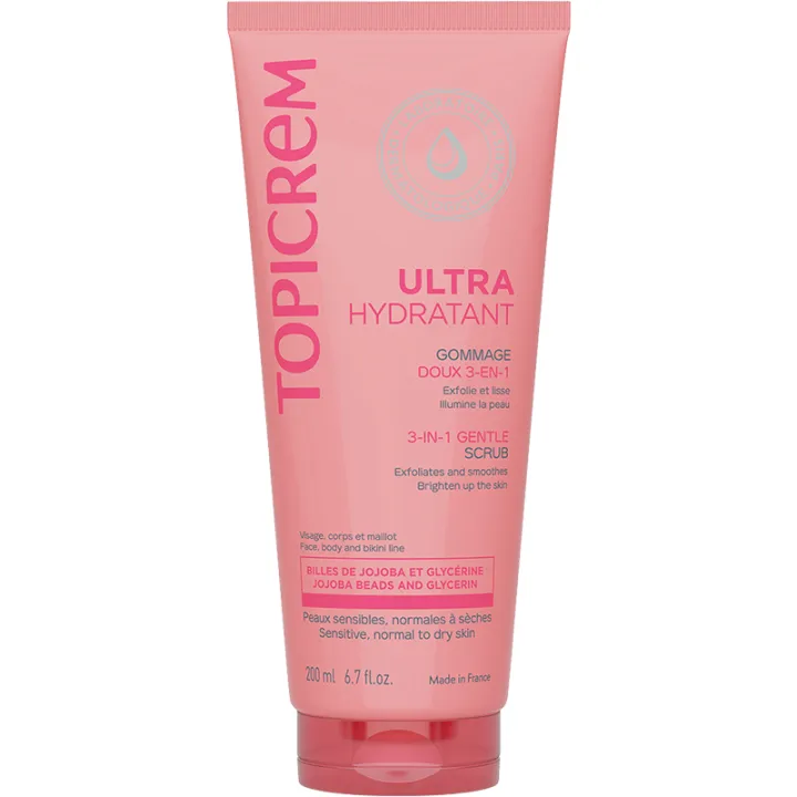 Topicrem Ultra Hydraterende 3-in-1 Milde Scrub 200ml