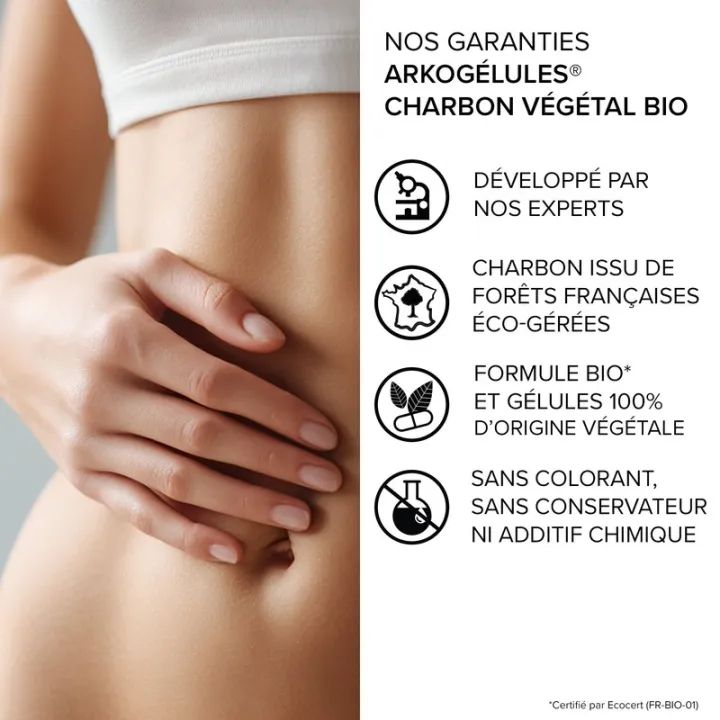 Arkocaps Charbon Végétal Activé Bio Opgeblazen gevoel & Winderigheid