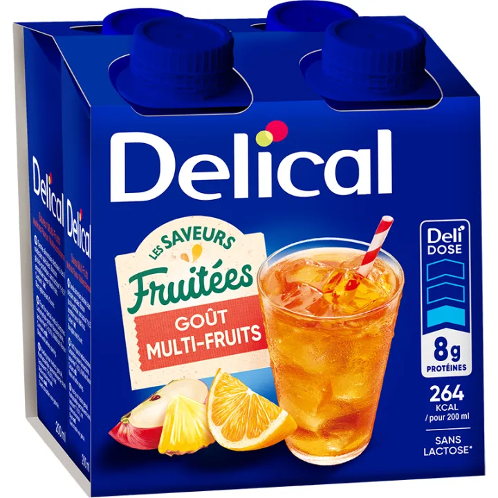 Delical Fruity Flavours Drink 4x200ml