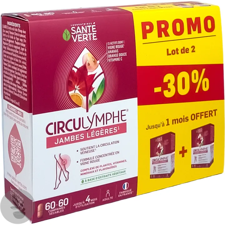 Santé Verte Circulymphe Jambes Légères en comprimés
