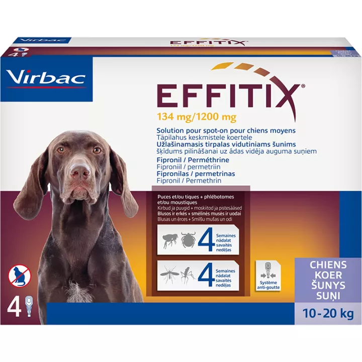 Effitix Spot On Pipettes Antiparasitaires Externe Chien