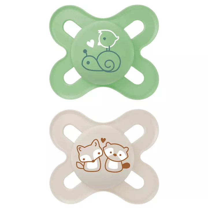 Mam Pacifier Original Colors of Nature 0-2 Months Pattern set of 2 Ref 10