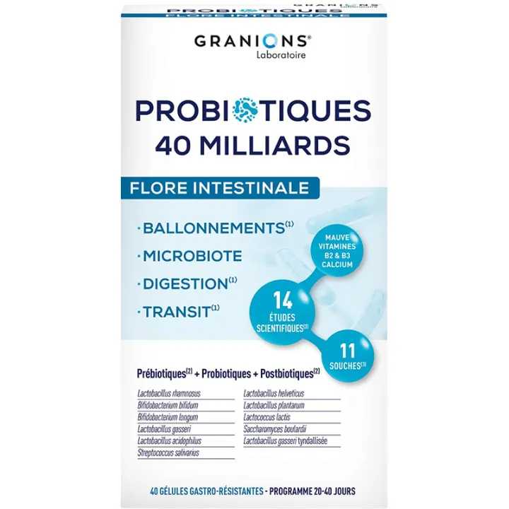 Granions Probiotica Darmflora Reis- & Aanvalskuur 14 capsules