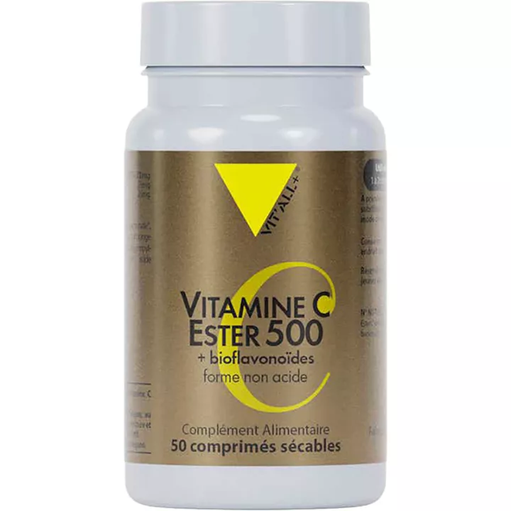 Vitall+ Vitamin C Ester 500mg + Bioflavonoids 50 divisible tablets