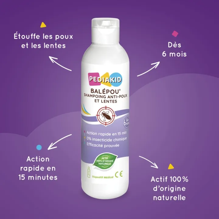 Pediakid Balépou Shampoing Anti-Poux et Lente 200 ml