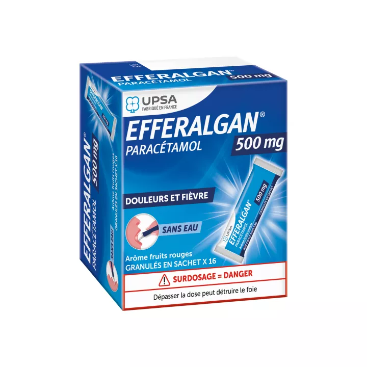 Efferalgan Paracetamol 500 mg Pellets 16 Sachets