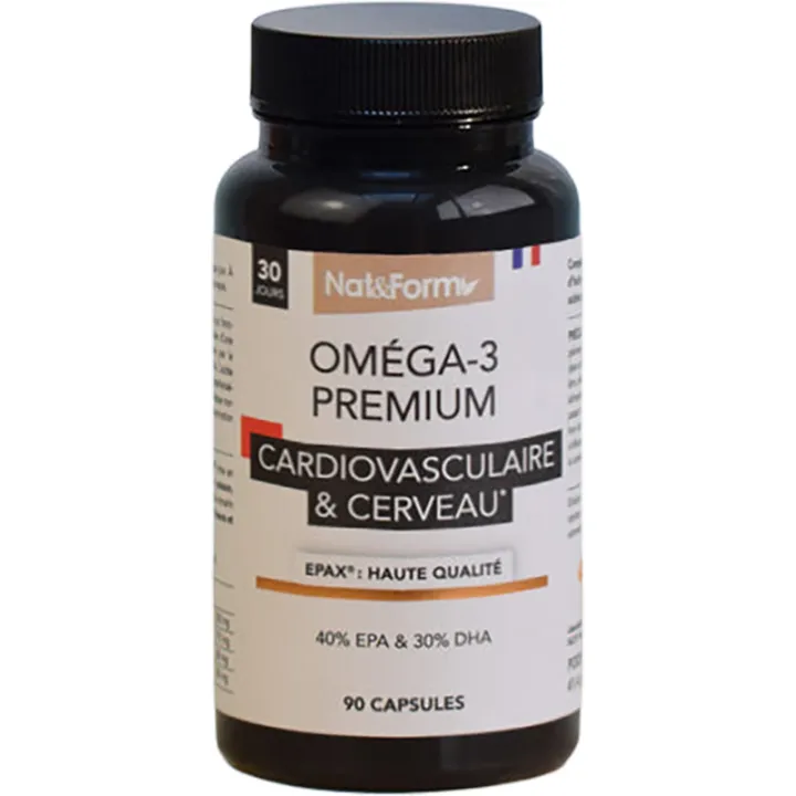 Nat & Form Nutraceutique Omega 3 Premium Epax 90 Cápsulas