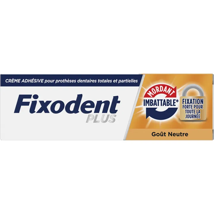 Fixodent Plus Mordant Imbattable Crème Adhésive Longue Durée