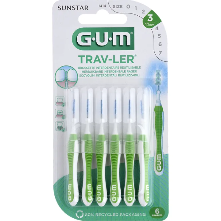 Sunstar Gum Brossette Interdentaire Trav-Ler 1,1 mm
