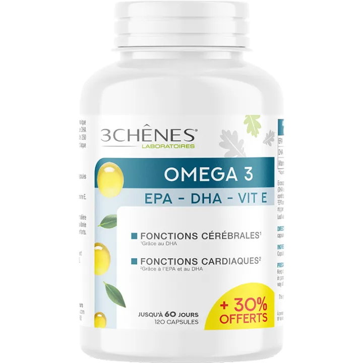 3Chênes Omega 3: Funciones cardíacas y cerebrales