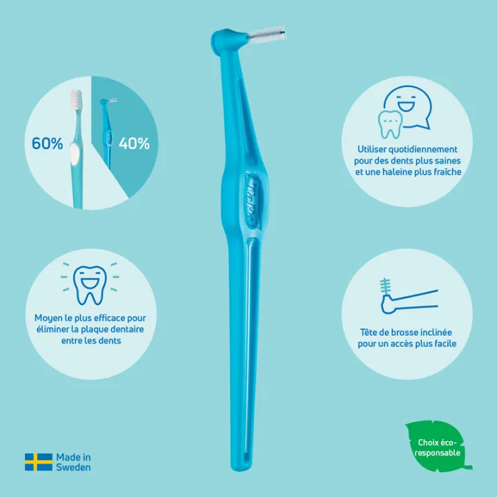 Tepe Interdental Brushes Angle with Handle x6