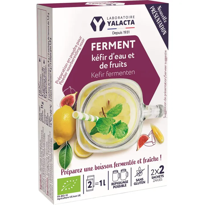 Yalacta Ferment Kefir de Água e Frutos 2 saquetas de 4g