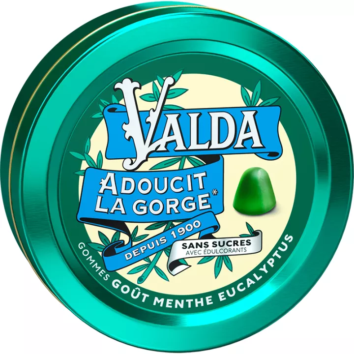 Gomma Valda senza zucchero per ammorbidire la gola