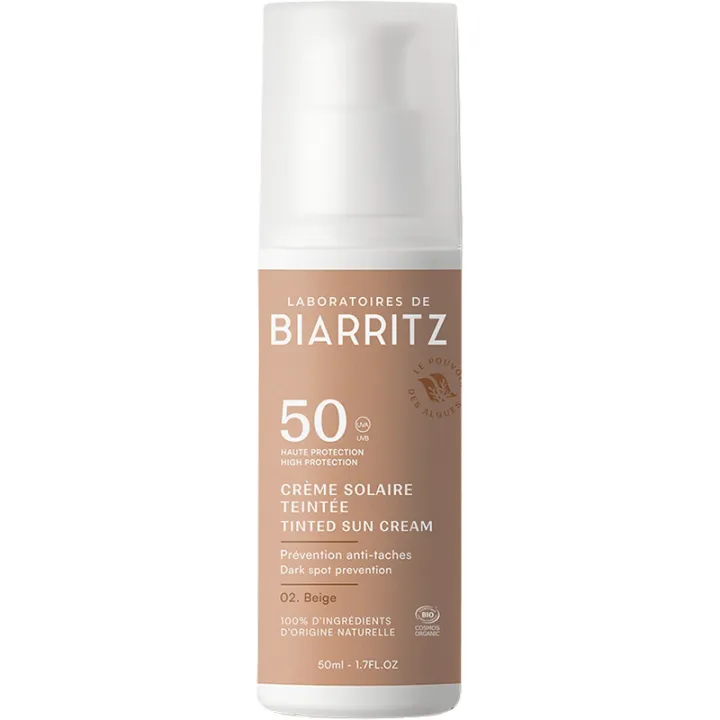 Biarritz Bio Tinted Sun Cream SPF50 50ml
