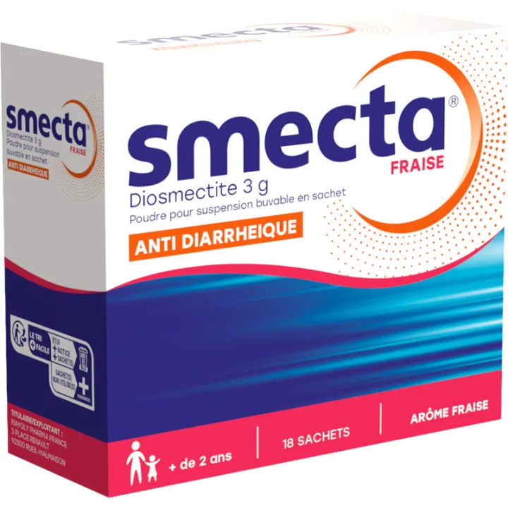Smecta Anti Diarrhea 18 Sachets Strawberry Flavor