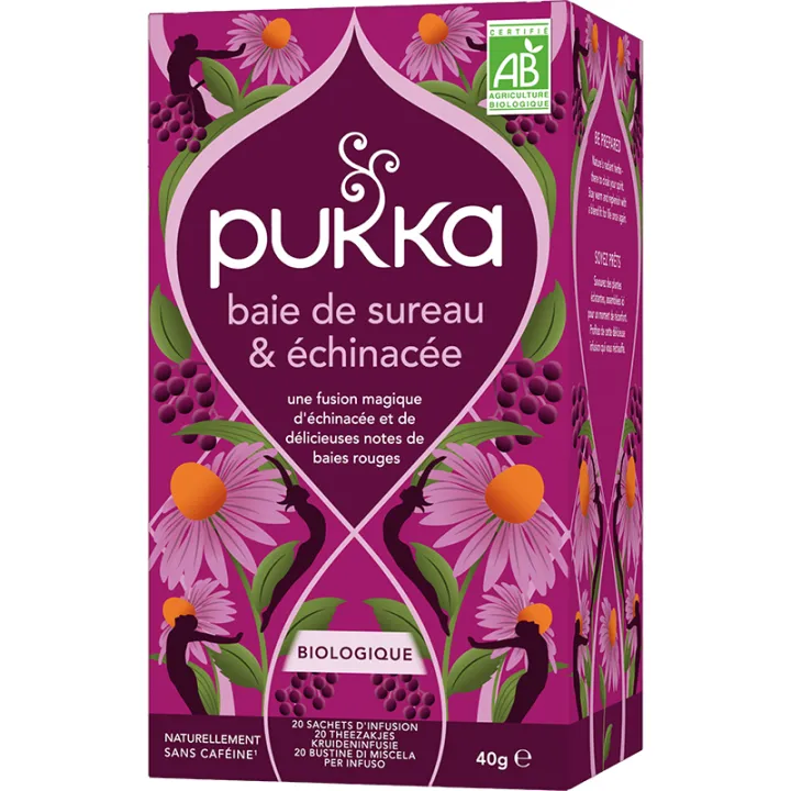 Pukka Bio-Kräutertee Holunderbeere & Echinacea, 20 Beutel