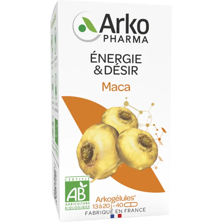Arkogélules Maca Vigueur et Énergie Bio 40 gélules