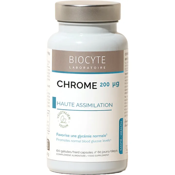 Biocyte Chrome 200 µg Normale bloedsuikerspiegel 60 capsules