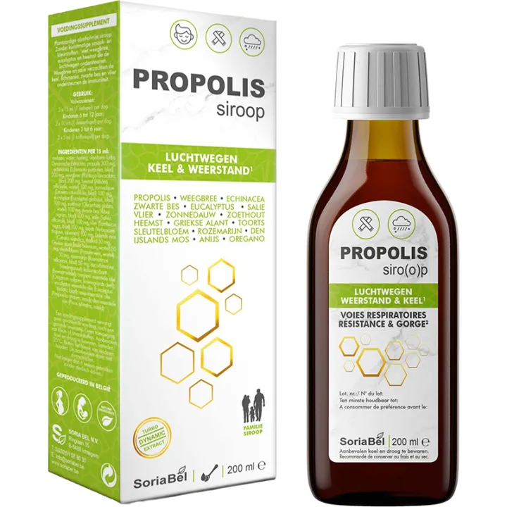 Soria Natural Propóleo Jarabe Vías respiratorias, garganta y resistencia