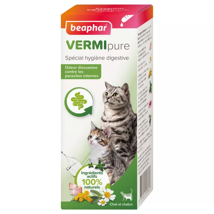 Beaphar Vermipure Solución Líquida Higiene Digestiva Especial Para Gatos Y Gatitos 50ml