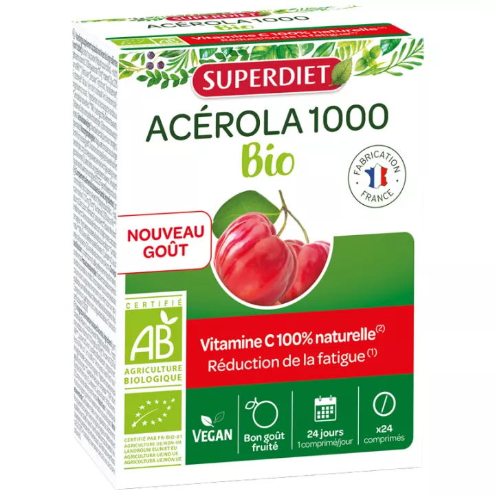 Био жевательные таблетки Superdiet Acerola 1000