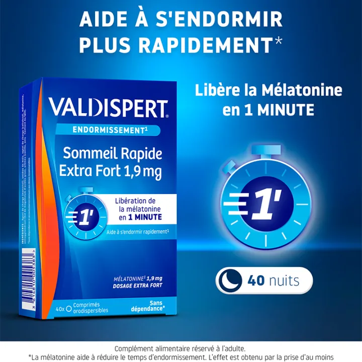 Valdispert 1.9 mg Melatonin Rapid Sleep Extra Strength