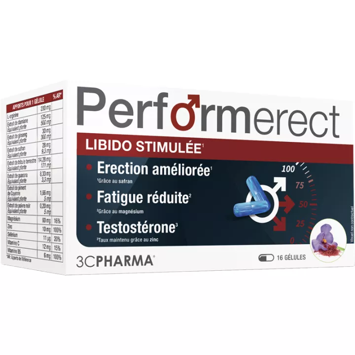 3Chênes Performerect Libido Estimulado Erección Mejorada Cápsulas