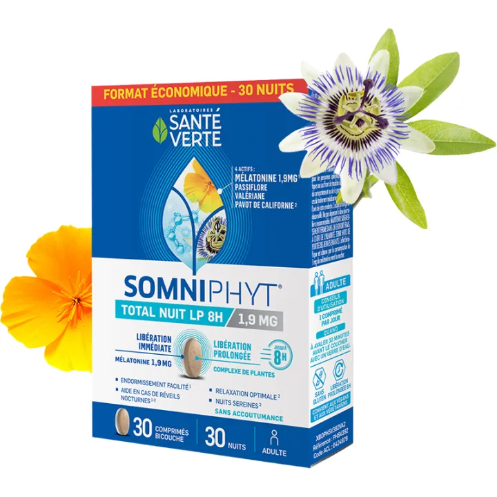 Santé Verte Somniphyt Total Nuit LP 8H 1,9 mg comprimidos