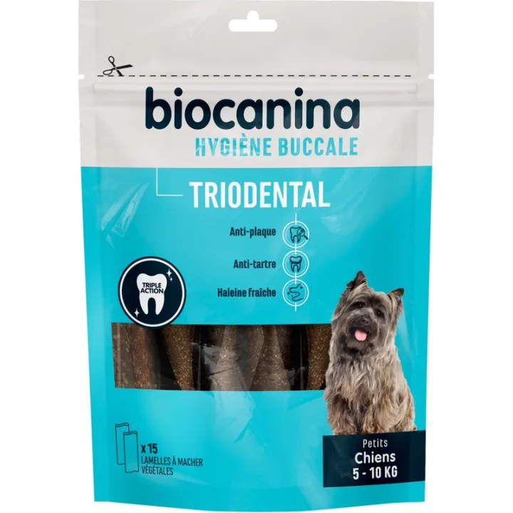 Biocanina Triodental Chiens Hygiène Buccale 15 lamelles