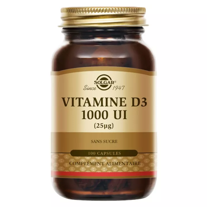 Solgar Vitamine D3 1000 UI 100 capsules