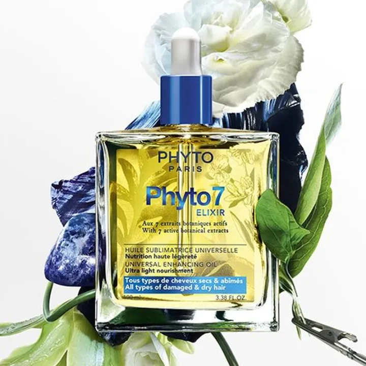 Phyto 7 Elixir Aceite sublimador universal para cabellos secos y dañados 100ml
