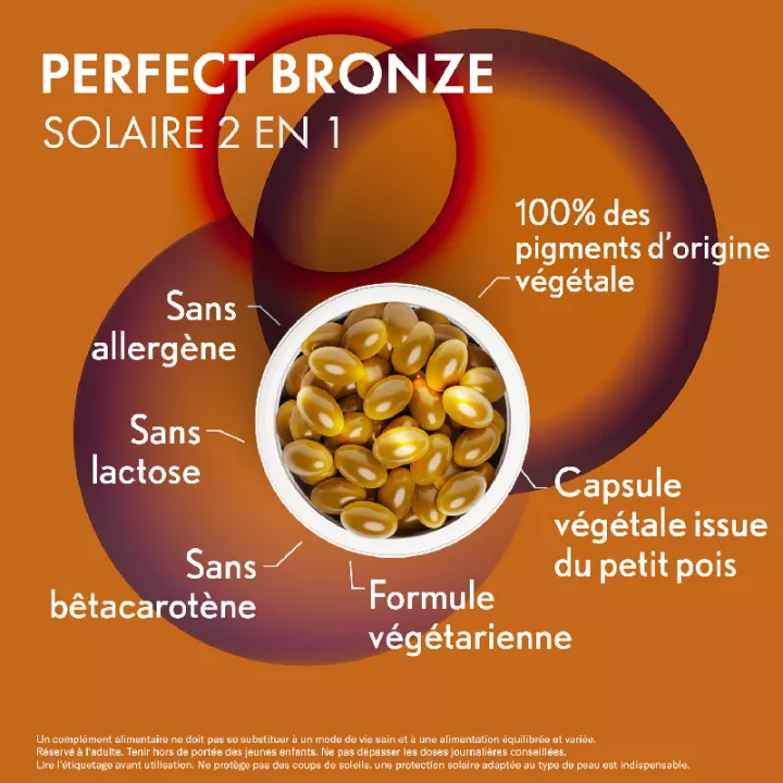 Oenobiol  Perfect Bronze 2 en 1 Autobronzant et Préparateur Solaire Capsules