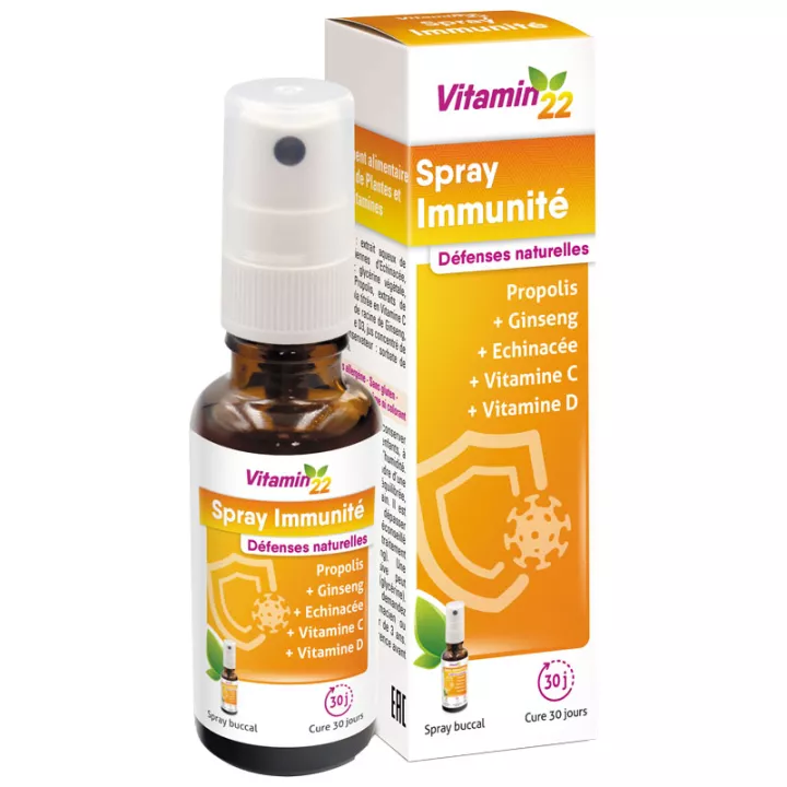 Vitamin'22 Spray Immunité Défenses Naturelles 20 ml