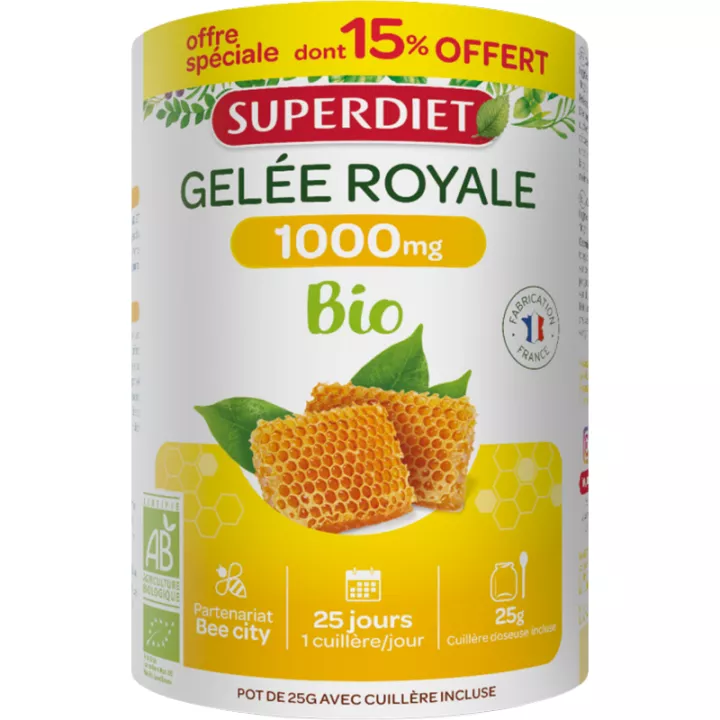 Superdiet Royal Jelly 1000 mg Bio 25 g potje