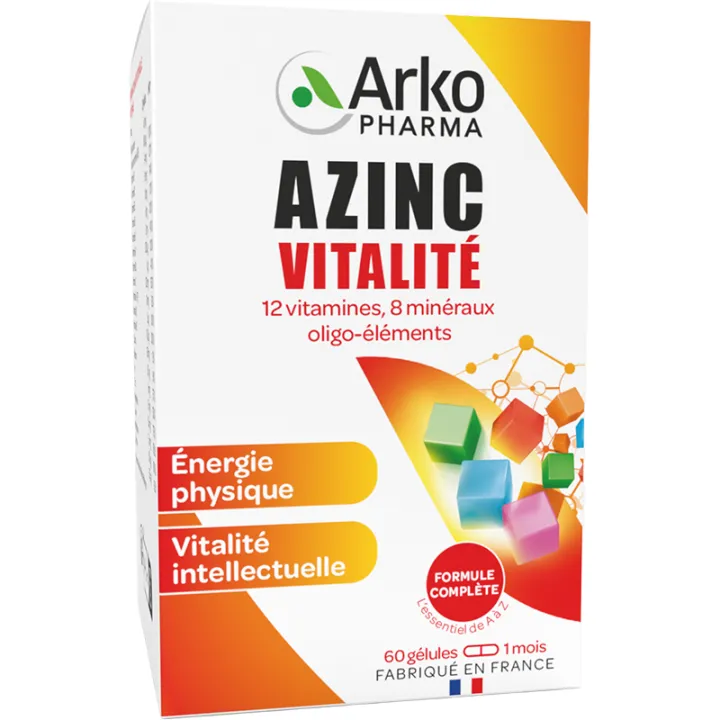 Arkopharma Azinc Vitalité 12 Vitamins 8 Minerals