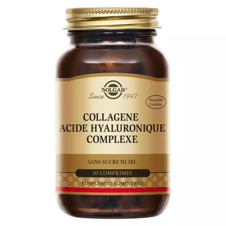 Complejo de ácido hialurónico de colágeno Solgar 30 comprimidos