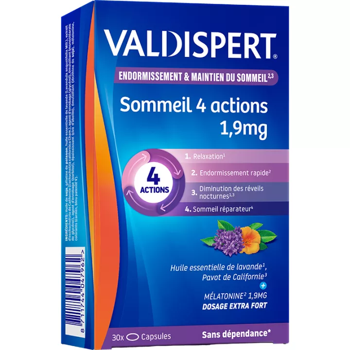 Valdispert Melatonin 1,9mg 4 Aktionen 30 Tabletten
