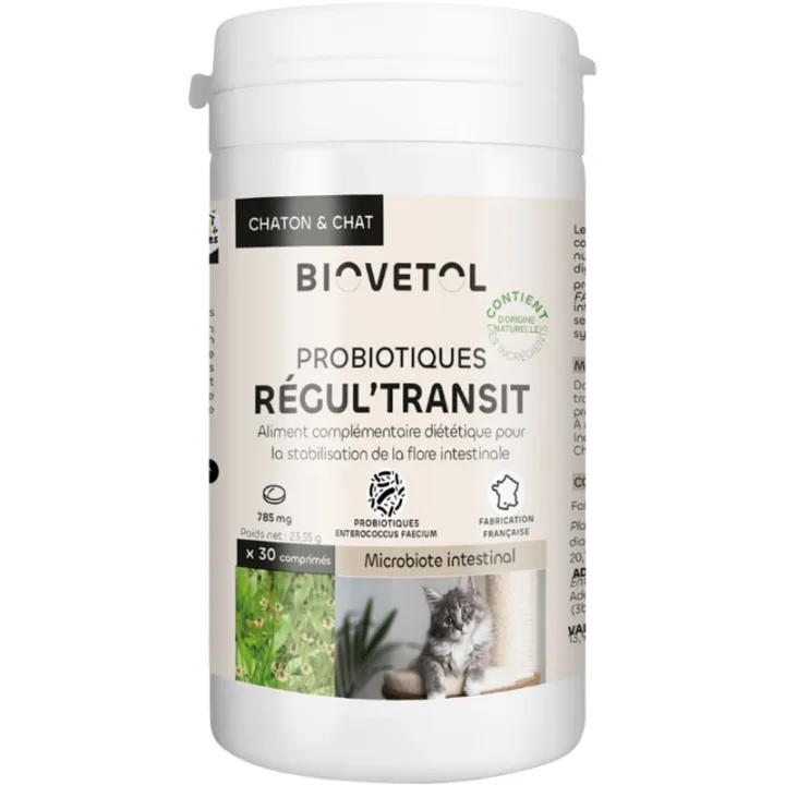 Biovetol Probiotiques Regul'Transit Bio Comprimés