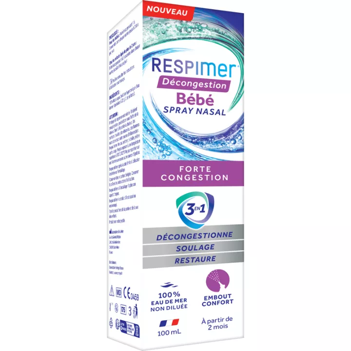 Respimer Décongestion Bébé Spray Nasal 3en1 100 ml
