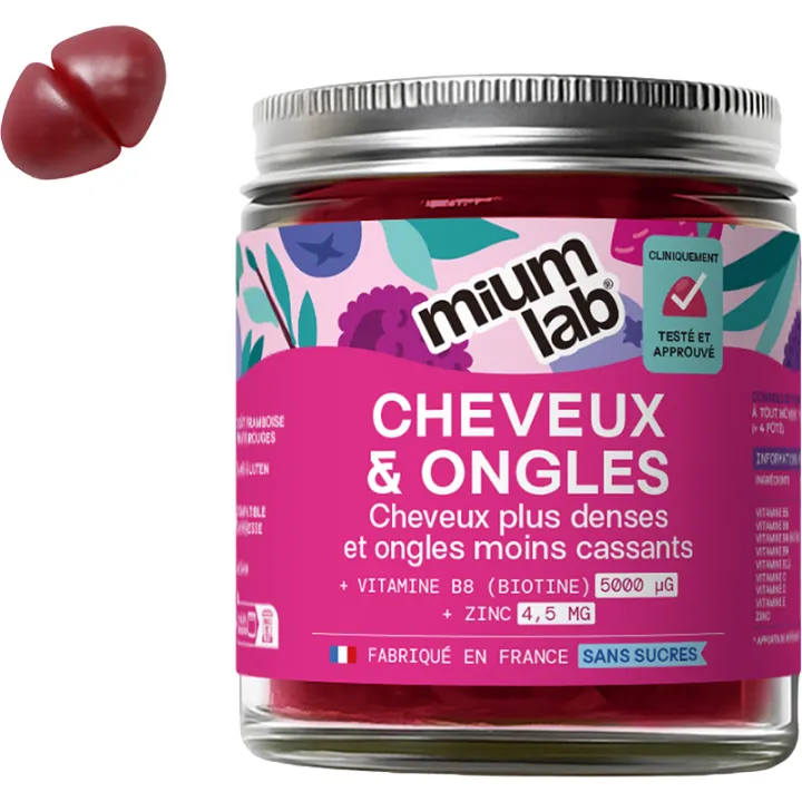 Mium Lab Cheveux et Ongles Sans Sucres 42 gommes