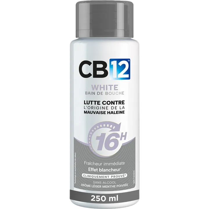 CB12 White Mondwater met een lichte pepermuntgeur 250 ml