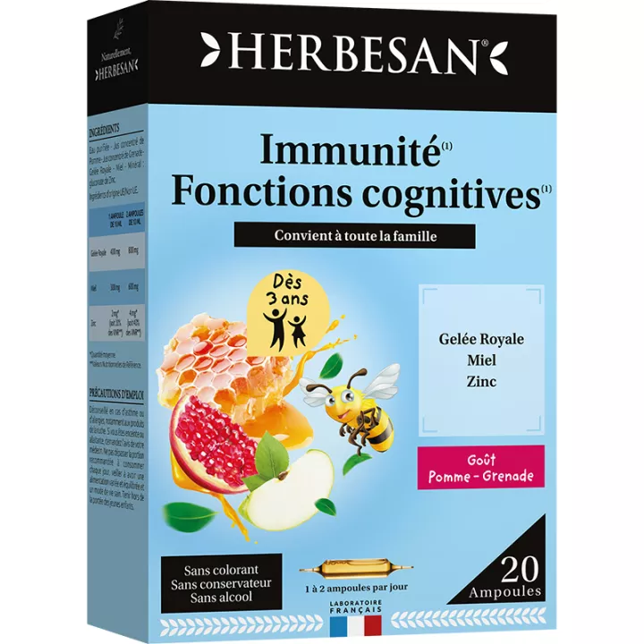 Herbesan Immunité Fonctions cognitives 20 Ampoules